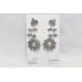 Traditional dangle women earring 925 sterling silver white zircon stone C 421